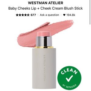 Westman Atelier Baby Cheeks Lip + Cheek Cream Blush Stick